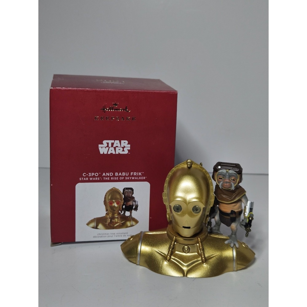 Hallmark Keepsake 2021 Star Wars C-3PO and Babu Frik Magic Light Sound Ornament